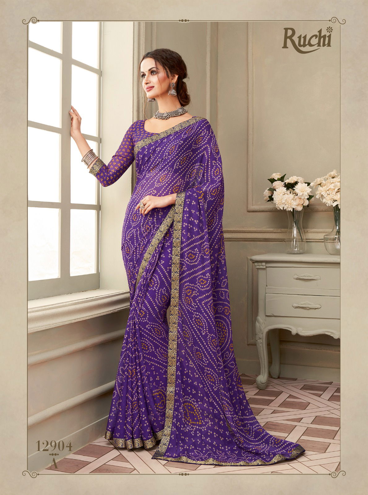 Simaya By Ruchi Printed Designer Chiffon Sarees Wholesale Market In Surat